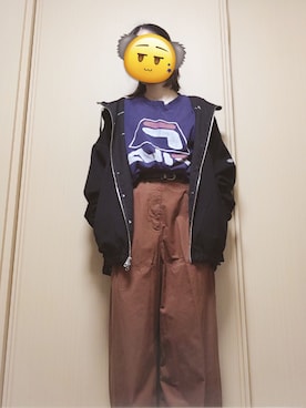 「autumn look」｜「アイテム（マウンテンパーカー）」を使った、y u _ 🌻さん（レディース・154cm）の秋コーディネート