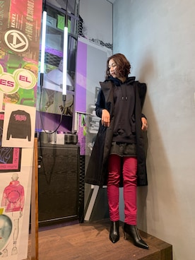 「DIESEL」｜「アイテム（ワンピース/ドレス）」を使った、Tolentino (トレンティーノ)さん（レディース・166cm）の春コーディネート