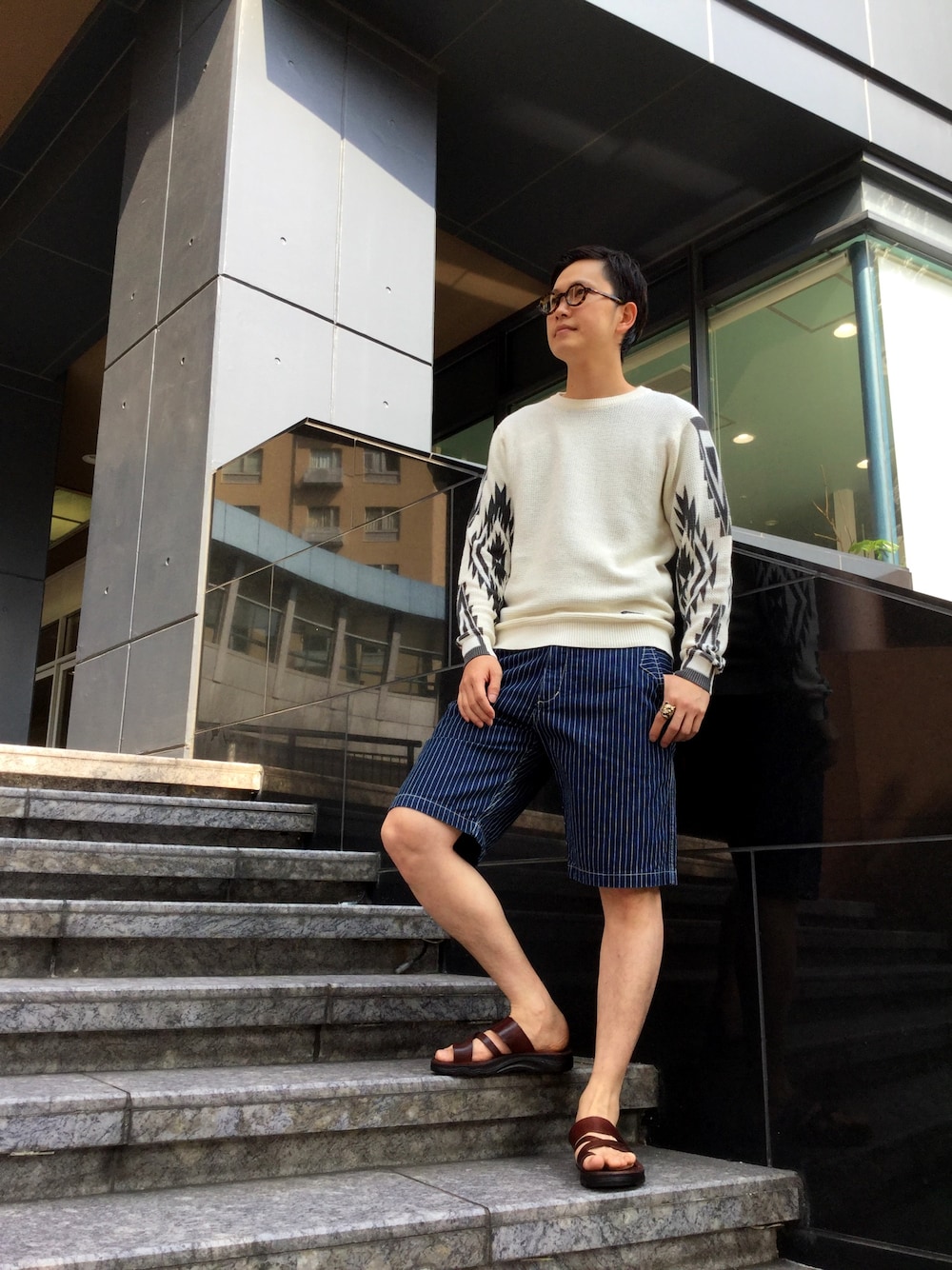 schott（ショット）の「Schott/ショット/BEACON PRINT CREW NECK