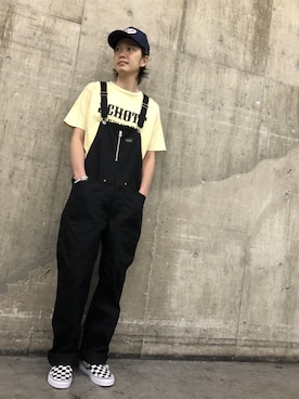 「ショット」｜「アイテム（キャップ）」を使った、KENJI KUBOTAさん（メンズ・176cm）の春コーディネート