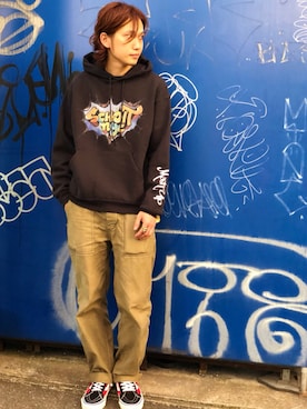 「ショット」｜「アイテム（パーカー）」を使った、KENJI KUBOTAさん（メンズ・176cm）の夏コーディネート