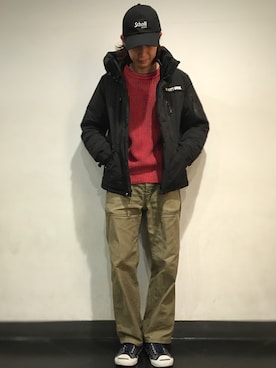 「ショット」｜「アイテム（ダウンジャケット/コート）」を使った、KENJI KUBOTAさん（メンズ・176cm）の秋コーディネート