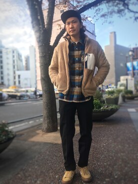 「ショット」｜「アイテム（ブルゾン）」を使った、KENJI KUBOTAさん（メンズ・176cm）の秋コーディネート