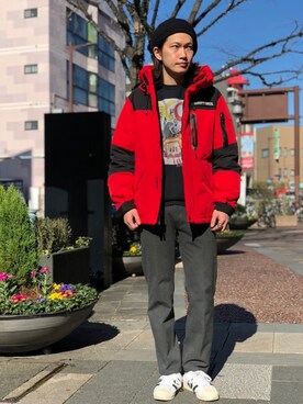 「ショット」｜「アイテム（ダウンジャケット/コート）」を使った、KENJI KUBOTAさん（メンズ・176cm）の冬コーディネート