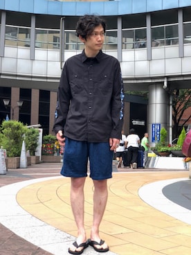 「長袖シャツ」｜KENJI KUBOTAさん（メンズ・175cm・20代）の夏コーディネート