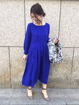 「春ワンピ」｜chca_さん（レディース・166cm）の冬コーディネート