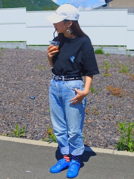 「ENVYM（アンビー）のアイテム（アクセサリー）」を使った、Momokaさん（レディース・148cm）の夏コーディネート