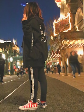 「RVCA（ルーカ）のアイテム（ジャケット/アウター）」を使った、Momokaさん（レディース・148cm）の冬コーディネート
