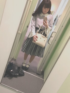 「one after another NICE CLAUP（ワンアフターアナザーナイスクラップ）のアイテム（パンプス）」を使った、あƪ(˘⌣˘)ʃさん（レディース・155cm）の春コーディネート