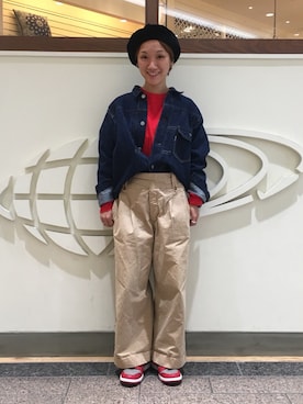 「HAVERSACK」｜「アイテム（デニムジャケット）」を使った、mariさん（レディース・150cm）の冬コーディネート