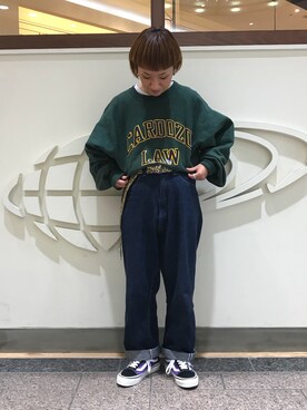 「orslow」｜「アイテム（スウェット）」を使った、mariさん（レディース・150cm）の冬コーディネート