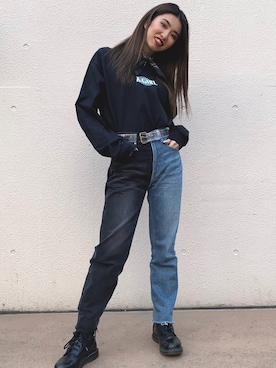 西端真由さん（レディース・158cm）の春コーディネート