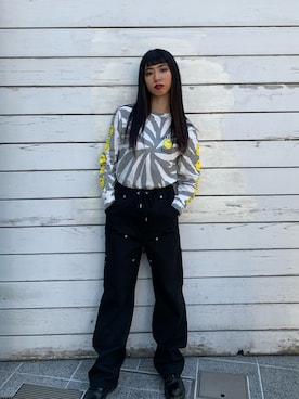 西端真由さん（レディース・158cm）の冬コーディネート