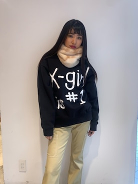 西端真由さん（レディース・158cm）の冬コーディネート