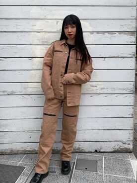 西端真由さん(レディース・158cm)の冬コーディネート