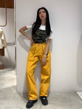 西端真由さん（レディース・158cm）の冬コーディネート