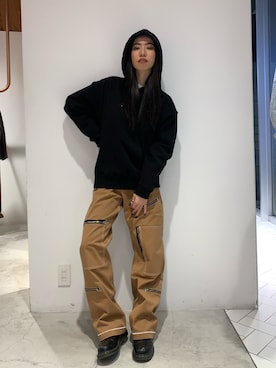 西端真由さん（レディース・158cm）の冬コーディネート