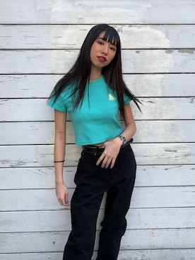 西端真由さん（レディース・158cm）の冬コーディネート