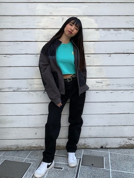 西端真由さん（レディース・158cm）の冬コーディネート