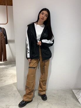 西端真由さん（レディース・158cm）の冬コーディネート