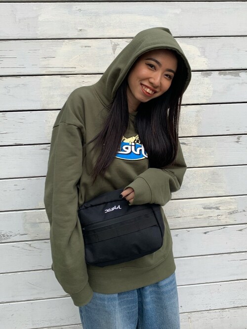 X-girl（エックスガール）の「X-girl × HYSTERIC GLAMOUR PATCH HOODIE 