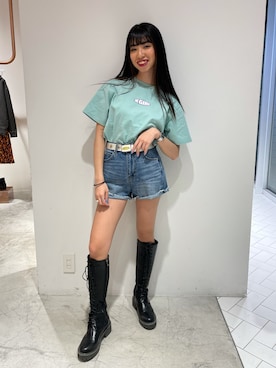 西端真由さん（レディース・158cm）の冬コーディネート