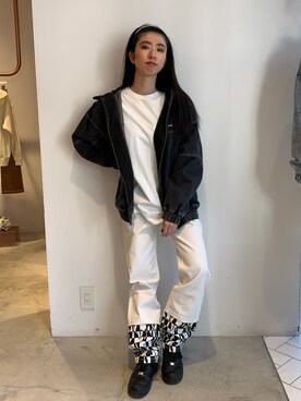 西端真由さん（レディース・158cm）の冬コーディネート