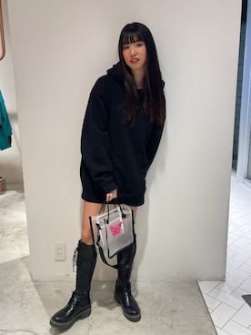 西端真由さん（レディース・158cm）の冬コーディネート