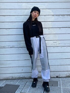 西端真由さん(レディース・158cm)の冬コーディネート