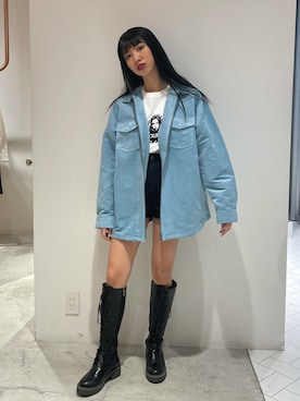 西端真由さん（レディース・158cm）の春コーディネート