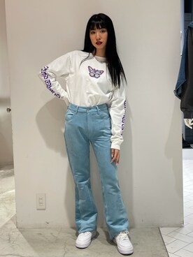 西端真由さん（レディース・158cm）の春コーディネート