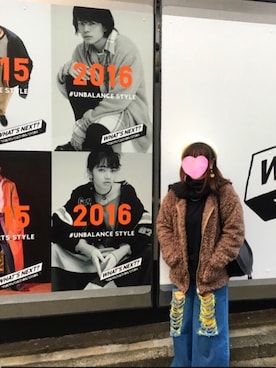 「WC（ダブル シー）のアイテム（ハンチング/ベレー帽）」を使った、chikoさん（レディース・156cm）の冬コーディネート