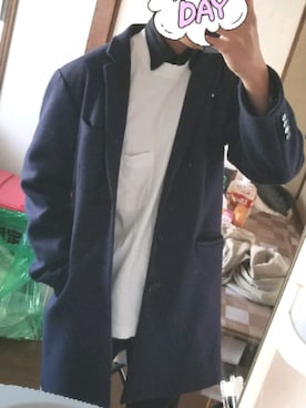 「アイテム（チェスターコート）」を使った、SHOUKICHIさん（メンズ・174cm・10代）の冬コーディネート
