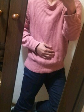 「UNIQLO（ユニクロ）のアイテム（パンツ、ブラック系）」を使った、SHOUKICHIさん（メンズ・174cm）の冬コーディネート