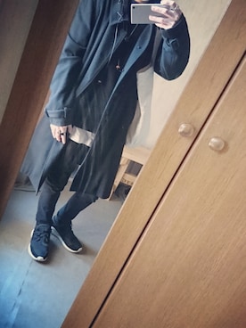 「Y's（ワイズ）のアイテム（ステンカラーコート）」を使った、o.k.さん（メンズ・168cm）の冬コーディネート