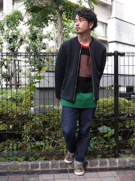 「LAMOND.（ラモンド）のアイテム（ジャケット/アウター）」を使った、toit（メンズ）店長 Yu-Taさん（メンズ・165cm）の冬コーディネート