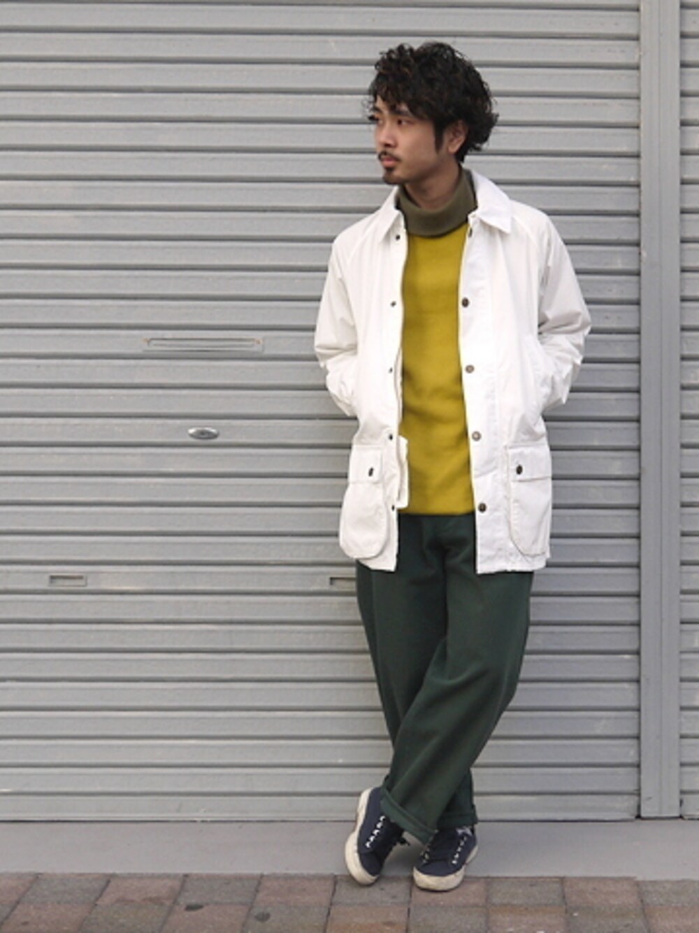 「ne-net、barbour、SUPERGA、HURRAY HURRAY」｜「Barbourの【Barbour】 OVERDYED SL BEDALE（その他アウター、その他）」を使った、toit（メンズ）店長 Yu-Taさん（メンズ・165cm）の冬コーディネートの1枚目の写真
