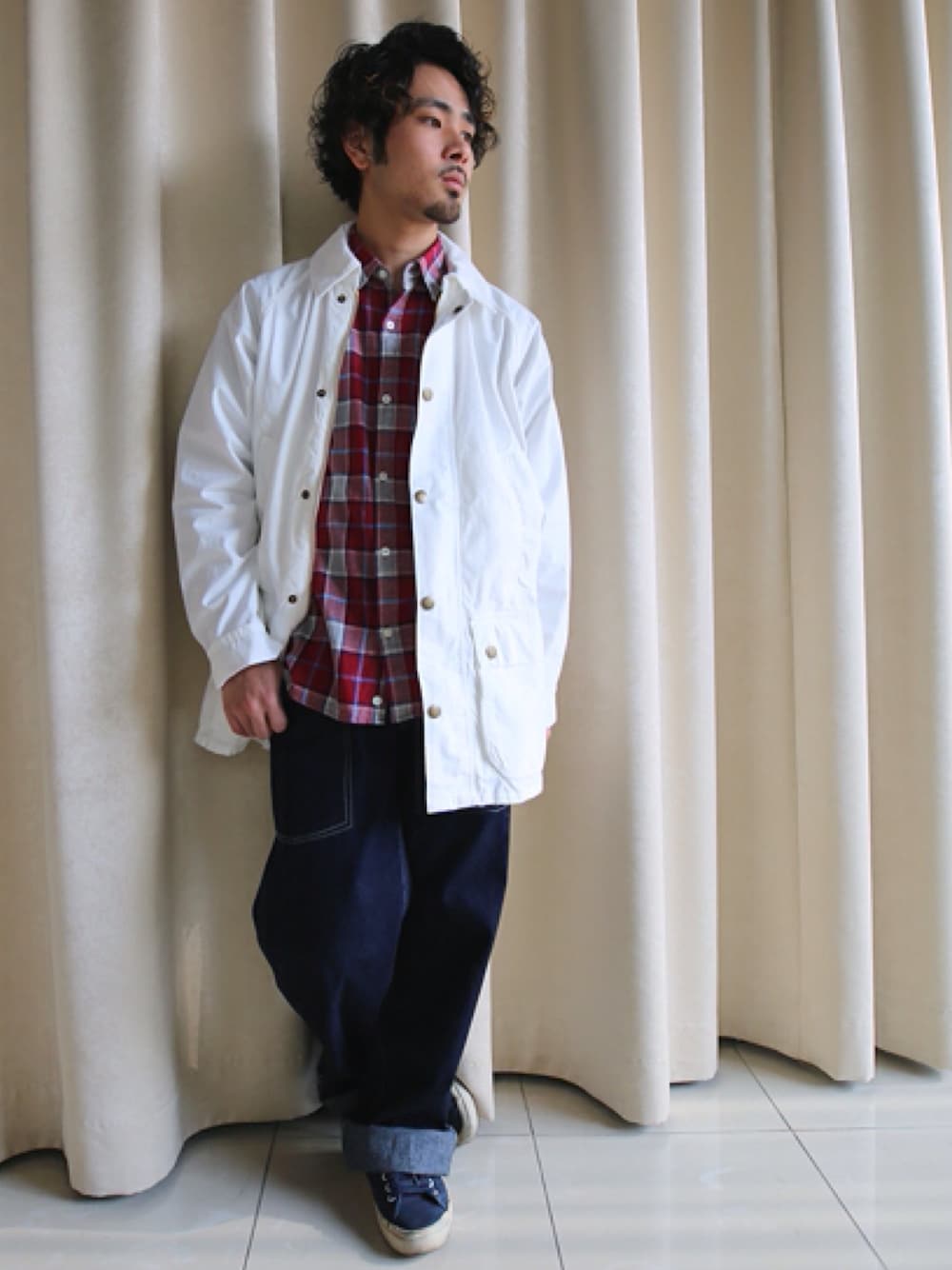 「bohemians、barbour、BEDALE、SUPERGA、DAILY wardrobe Industry」｜「Barbourの【Barbour】 OVERDYED SL BEDALE（その他アウター、その他）」を使った、toit（メンズ）店長 Yu-Taさん（メンズ・165cm）の冬コーディネートの1枚目の写真
