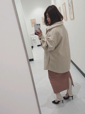 「DHOLIC（ディーホリック）のアイテム（その他アウター）」を使った、Kuroさん（レディース・154cm）の冬コーディネート