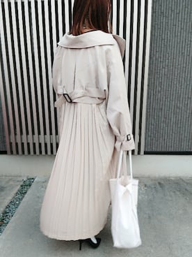 「zozoデニム」｜「アイテム（トレンチコート）」を使った、Kuroさん（レディース・154cm）の春コーディネート