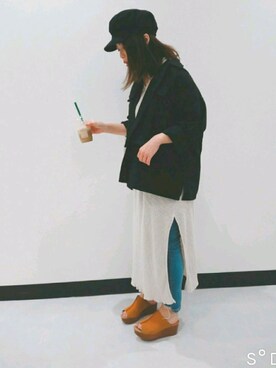 「レプシィム(LEPSIM)」｜「アイテム（キャスケット）」を使った、Kuroさん（レディース・154cm）の春コーディネート