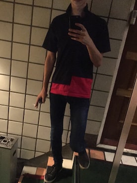 「Yves Saint Laurent（イヴサンローラン）のアイテム（スニーカー）」を使った、hisaさん（メンズ・180cm）の秋コーディネート