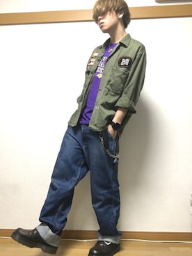 「CALEE（キャリー）のアイテム（アクセサリー）」を使った、なーださん（メンズ・172cm）の春コーディネート