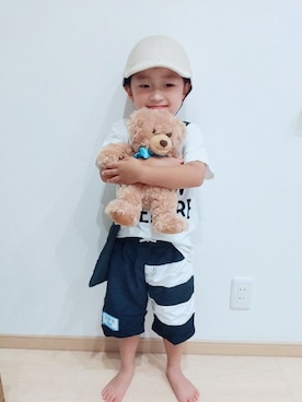 「ZION（ザイオン）のアイテム」を使った、akari9876さん（キッズ・110cm）の夏コーディネート