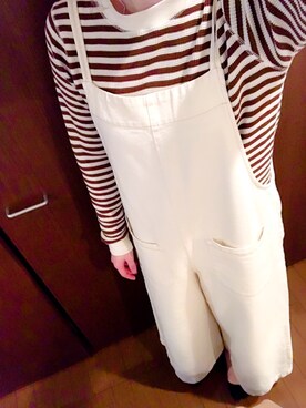 「ZARA（ザラ）のアイテム（サロペット/オーバーオール）」を使った、A さん（レディース・161cm）の春コーディネート