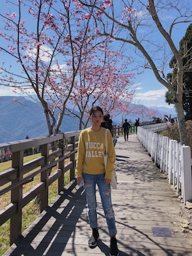 「UNIQUE（ユニーク）のアイテム（トップス）」を使った、LynnLee-さん（レディース・158cm）の夏コーディネート