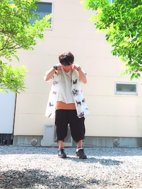 「チャイハネ（チャイハネ）のアイテム（タンクトップ）」を使った、りょーまさん（メンズ・160cm）の夏コーディネート