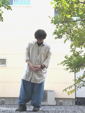 「チャイハネ（チャイハネ）のアイテム（シャツ/ブラウス）」を使った、りょーまさん（メンズ・160cm）の秋コーディネート