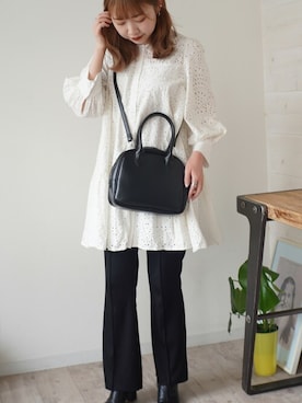 「ボストンバッグ」｜Portさん（レディース・157cm）の冬コーディネート