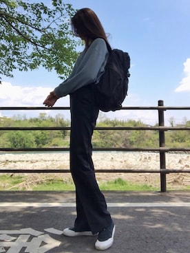 「BURTON（バートン）のアイテム（バックパック/リュック）」を使った、non.さん（レディース・169cm）の春コーディネート